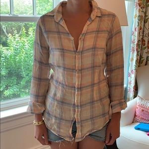 Elizabeth & James Linen Button Down Shirt